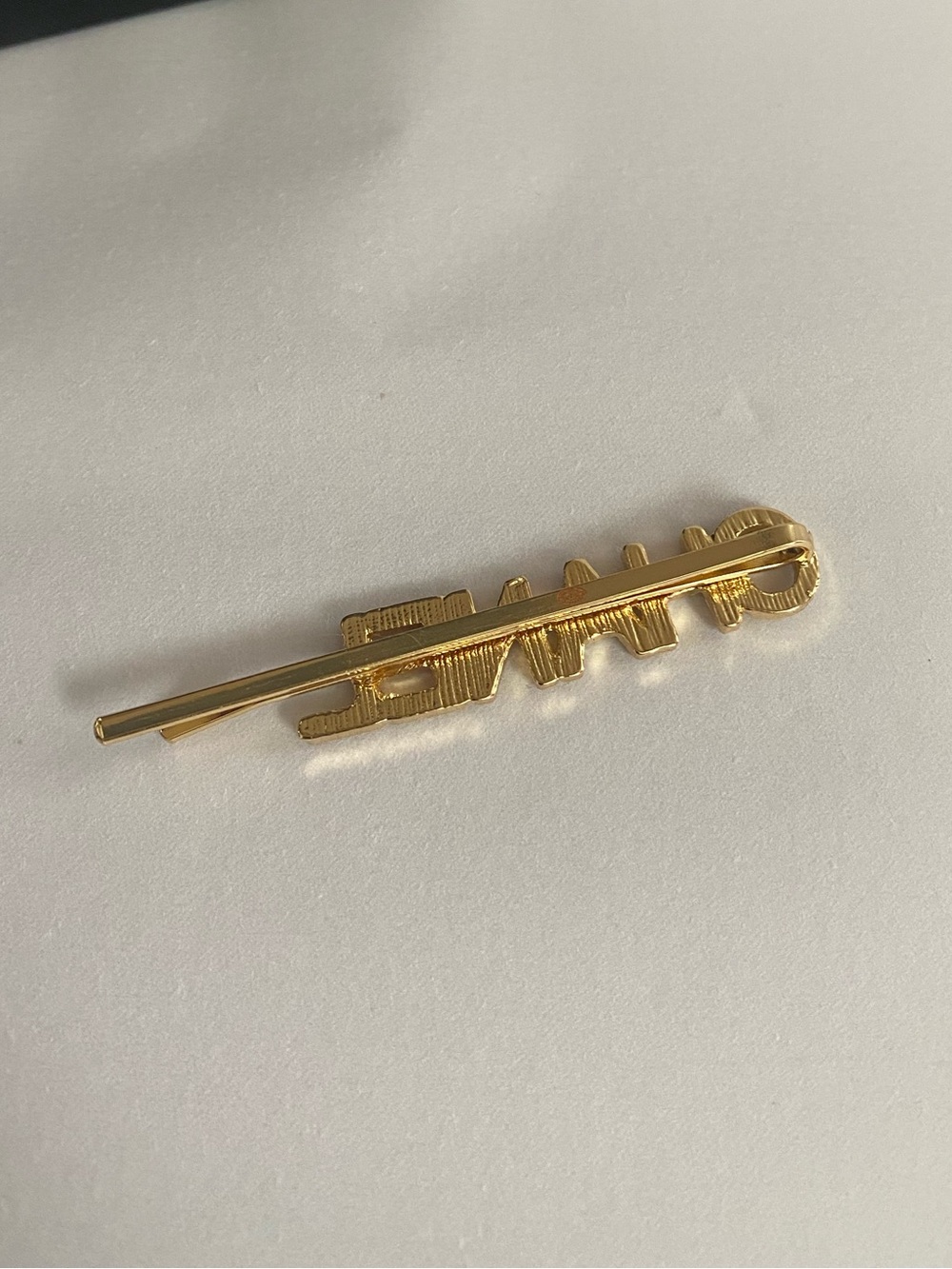 Chanel Gold Crystal Logo Hair Clip - Picture 4 of 6